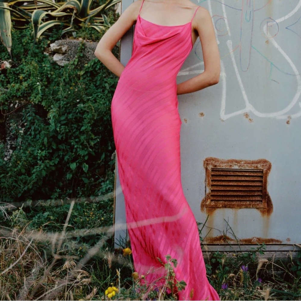 Rat and Boa Cerise dress